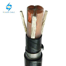 Cable de cobre con armadura de cinta de acero doble XLPE de cuatro conductores de CU